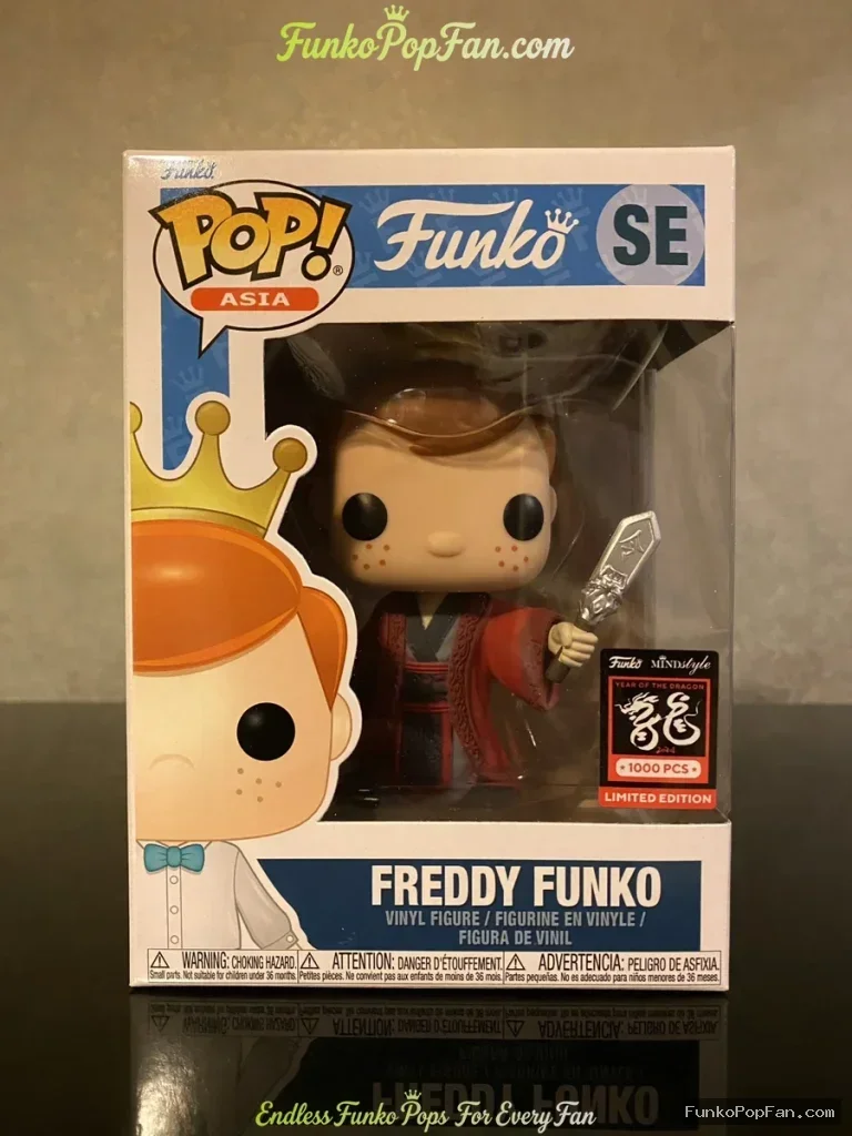 UNRELEASED Asia Freddy Funko as Song Jiang 1000 Pcs Mindstyle Vinyl Figure Bobblehead Vaulted Collectible With Protector Funko Pop Figure