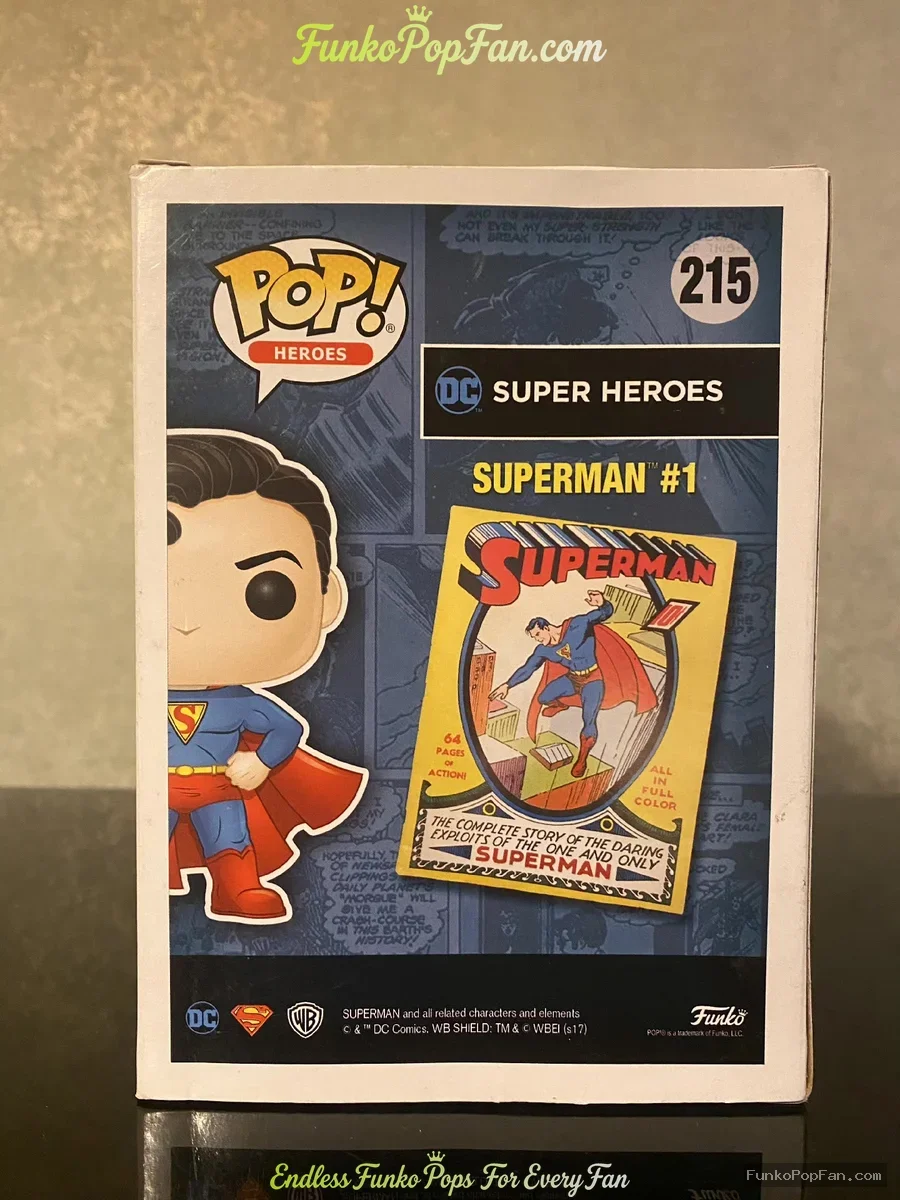 Funko Pop! DC Super Heroes #215 Superman (Fall Convention Exclusive) Vinyl Figure Bobblehead Vaulted - Funko Pop Figure