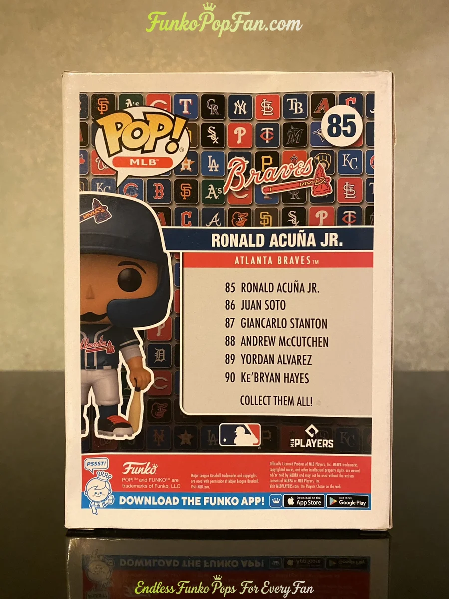 Funko Pop! MLB Series 6 #85 Ronald Acuna Jr. (Atlanta Braves Alt Jersey) Vinyl Figure Bobblehead Vau - Funko Pop Figure