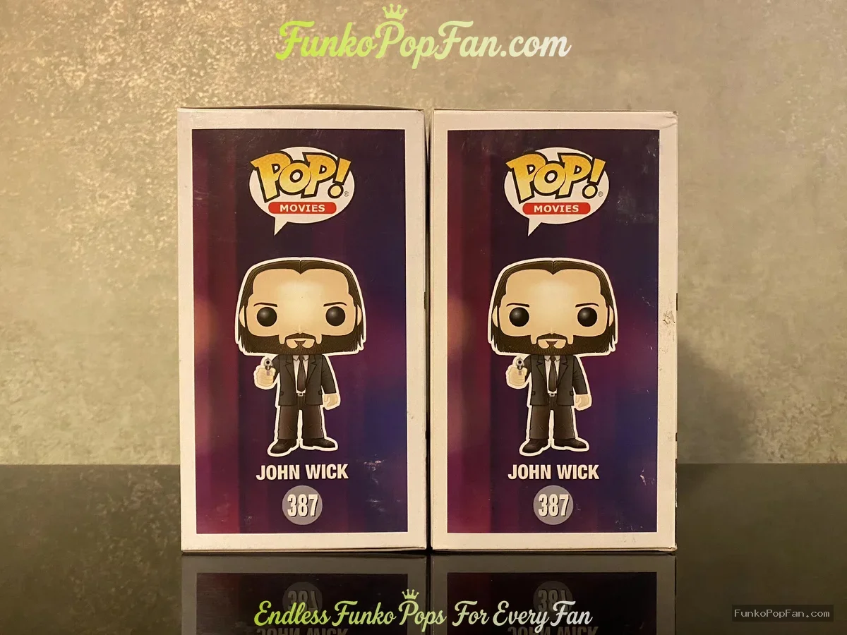 Bundle Funko Pop! Movies John Wick Chapter 2 #387 John Wick Chase + #387 John Wick Set of 2 w/Protec - Funko Pop Figure