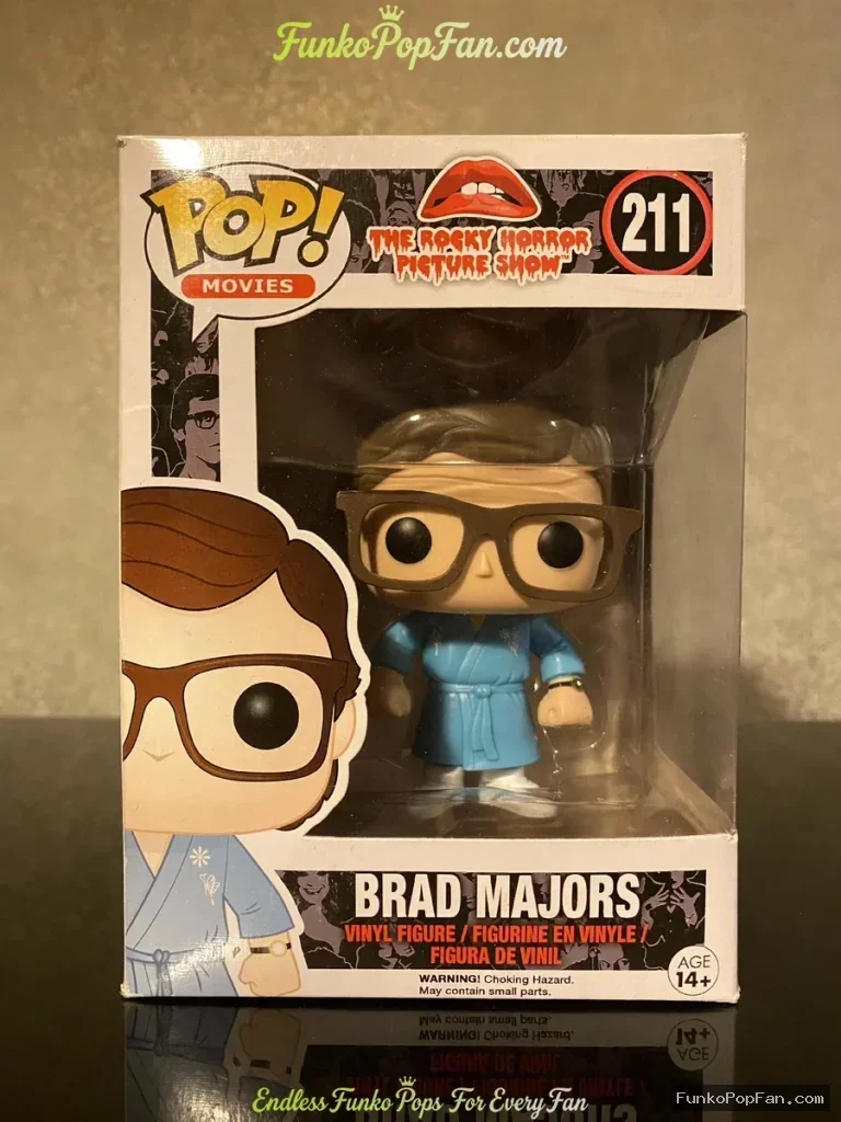 Movies The Rocky Horror Picture Show #211 Brad Majors Vinyl Figure Bobblehead Vaulted Collectible With Protector Funko Pop Figure