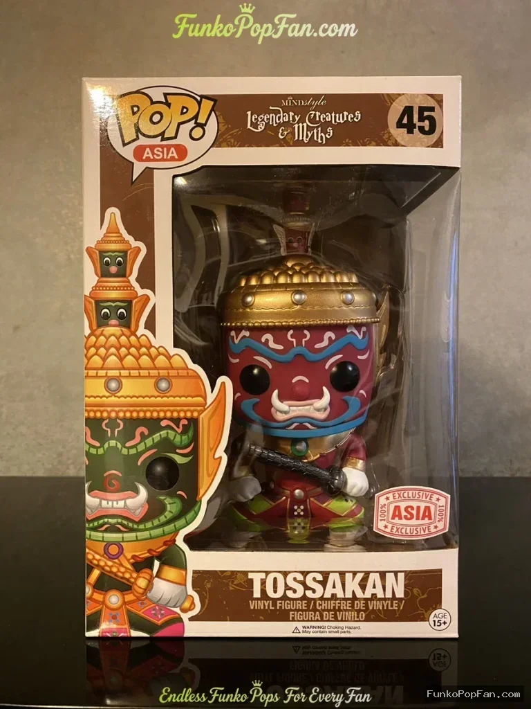 Asia Legendary Creatures & Mythology #45 Tossakan (Asia Exclusive) Vinyl Figure Bobblehead Vaulted Collectible With Protector Funko Pop Figure