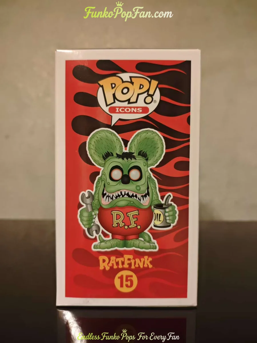 Funko Pop! #15 Rat Fink Gray Chrome 2019 SDCC Exclusive Vinyl Figure Bobblehead Vaulted Collectible  - Funko Pop Figure