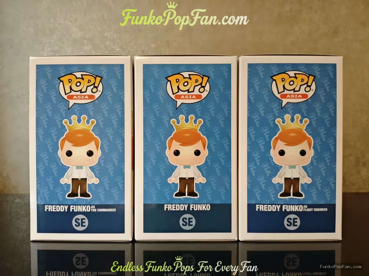 Bundle Funko Pop! Asia SE Freddy Funko as Pilot / as Flight Engineer / as The commander MMC Mission  - Funko Pop Figure