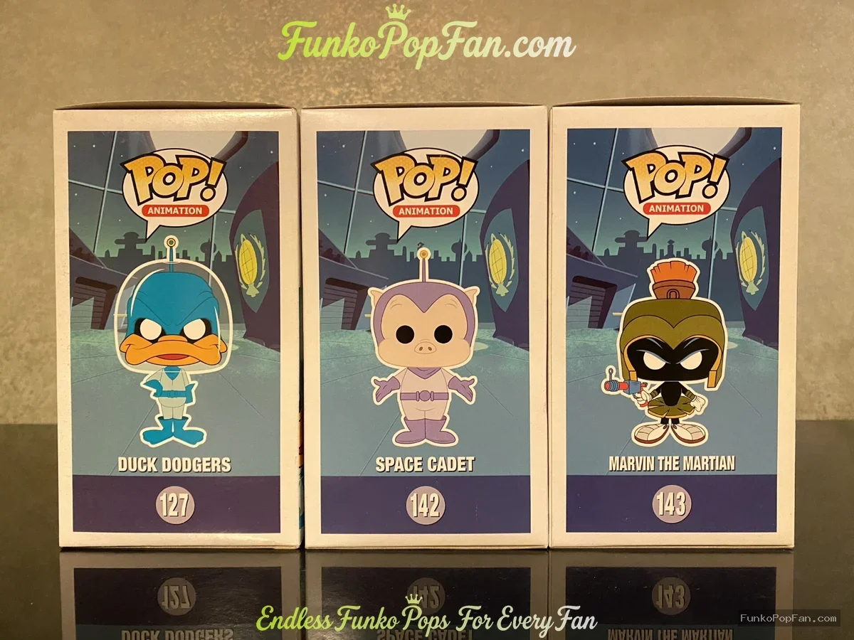 Funko Pop! Animation Duck Dodgers #127 Duck Dodgers Chase + #142 Space Cadet Chase + #143 Marvin the - Funko Pop Figure