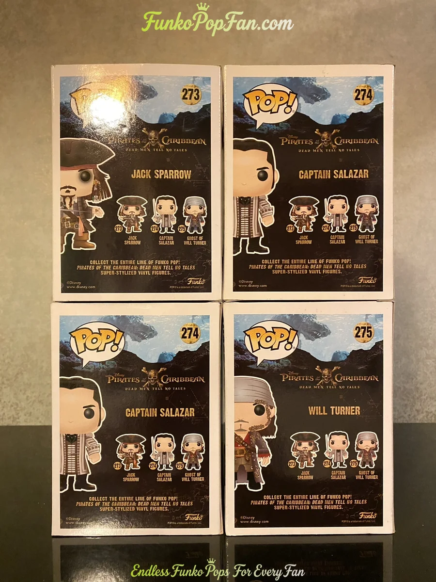 Bundle Funko Pop Pirates of the Caribbean #273 Jack Sparrow / #274 Captain Salazar / #274 Captain Sa - Funko Pop Figure