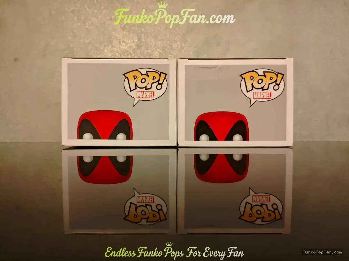 Funko Pop! Marvel Universe #20 Deadpool (Red) + #20 Deadpool (Blue/Grey Hot Topic Exclusive) Lot of  - Funko Pop Figure