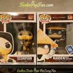 Bundle Funko Pop Games Mortal Kombat #537 Scorpion / Raiden with Lightning #539 Vinyl Figure Bobblehead Vaulted Collectible With Protector Funko Pop Figure