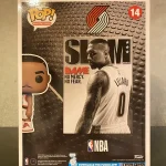 Funko Pop! SLAM Damian Lillard #14 Vinyl Figure Bobblehead Vaulted Collectible With Protector - Funko Pop Figure