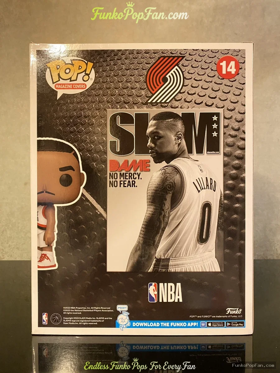 Funko Pop! SLAM Damian Lillard #14 Vinyl Figure Bobblehead Vaulted Collectible With Protector - Funko Pop Figure