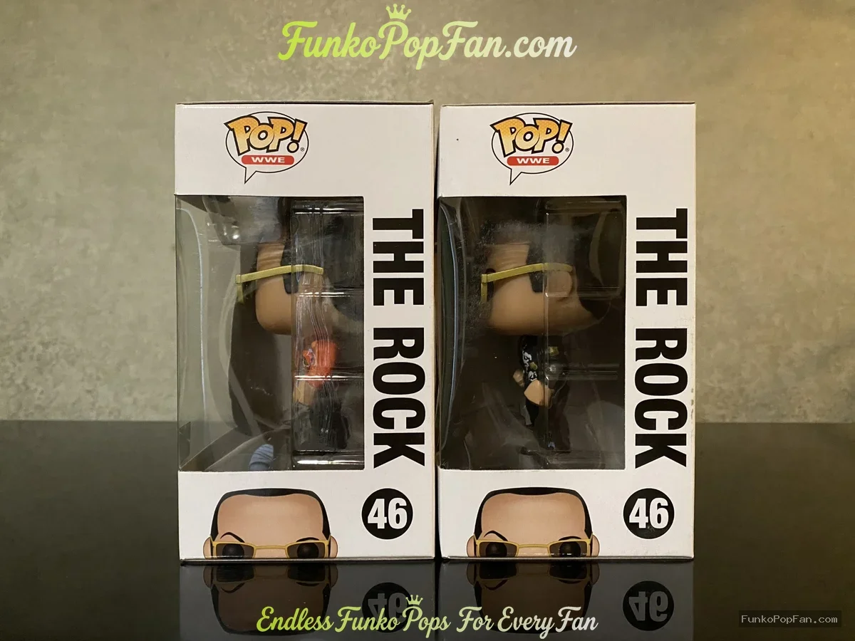 Bundle Funko Pop! WWE #46 The Rock (Orange Shirt Chase + regular) Vinyl Figure Bobblehead Vaulted Co - Funko Pop Figure