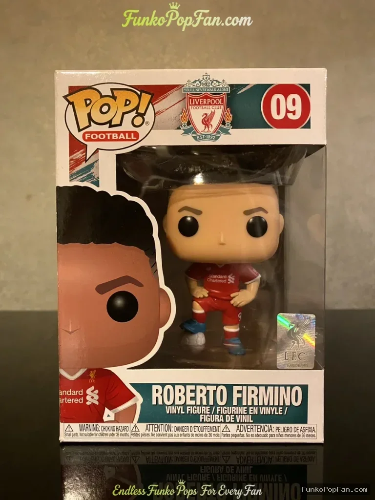 Football #09 Roberto Firmino Vinyl Figure Bobblehead Vaulted Collectible With Protector Funko Pop Figure