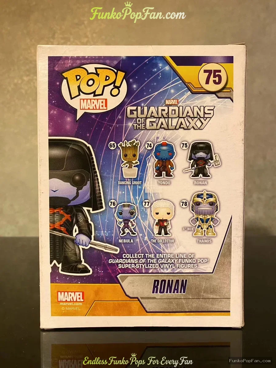 Funko Pop! Marvel Guardians of the Galaxy #75 Ronan Vinyl Figure Bobblehead Vaulted Collectible With - Funko Pop Figure