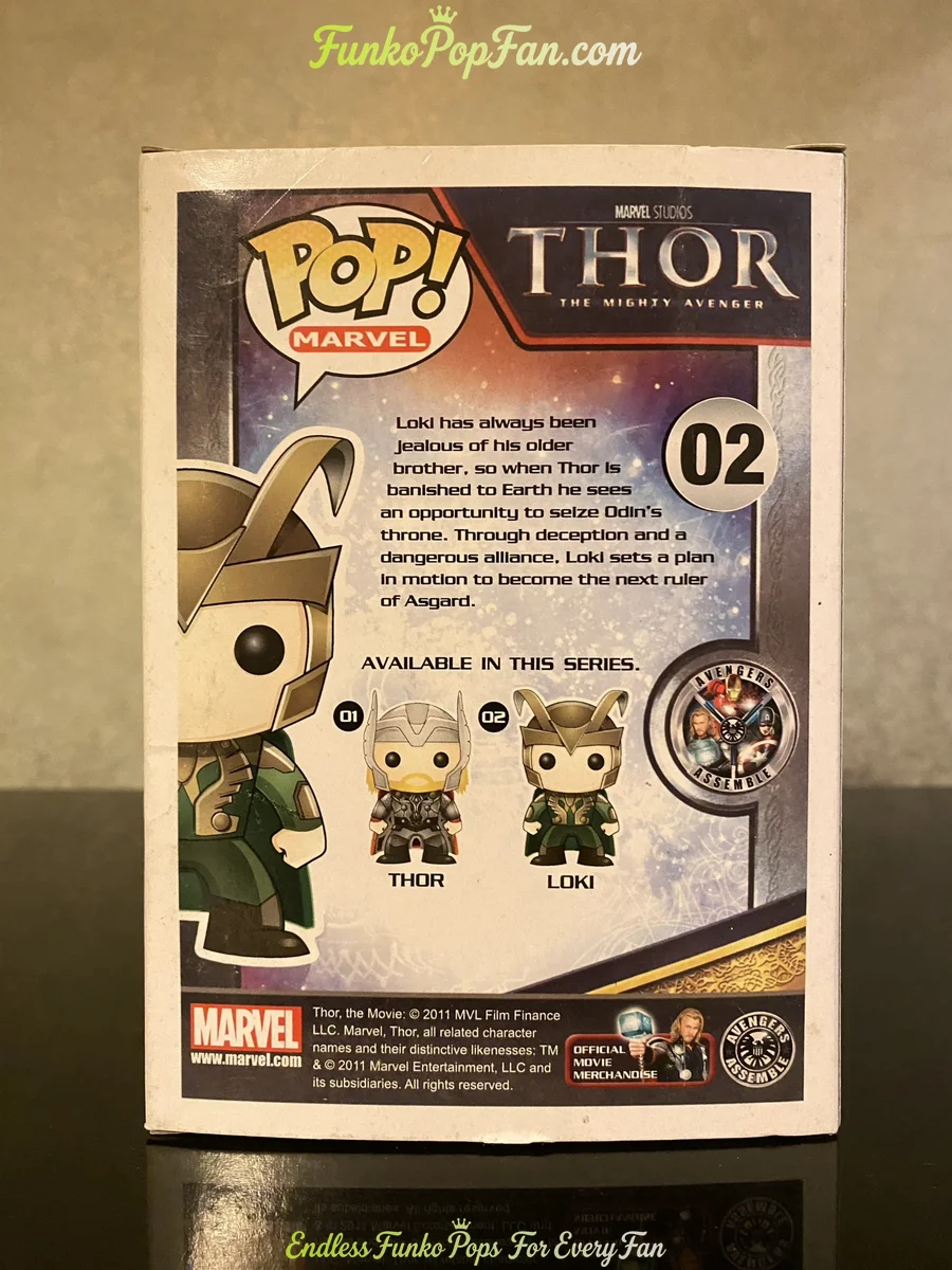 Funko Pop! Marvel Thor #02 Loki 2013 Early edition #261414 Vinyl Figure Bobblehead Vaulted Collectib - Funko Pop Figure