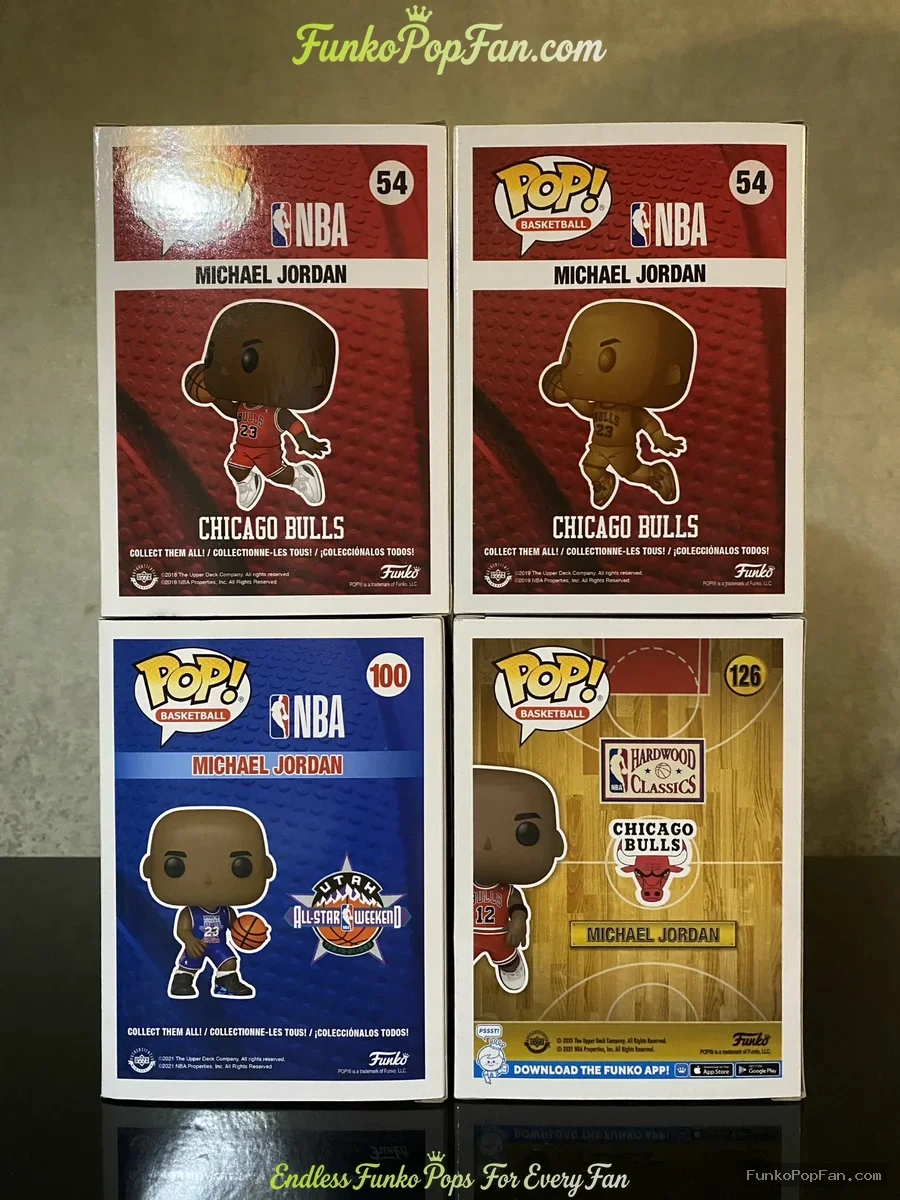 Bundle Funko Pop! Basketball Chicago Bulls Michael Jordan #54 #100 #126 Vinyl Figure Bobblehead Vaul - Funko Pop Figure