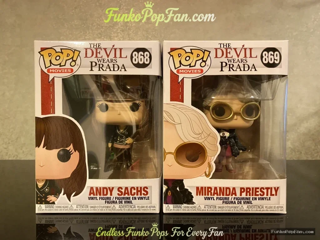 Movies The Devil Wears Prada #868 Andy Sachs / Miranda Priestly #869 Vinyl Figure Bobblehead Vaulted Collectible With Protector Funko Pop Figure