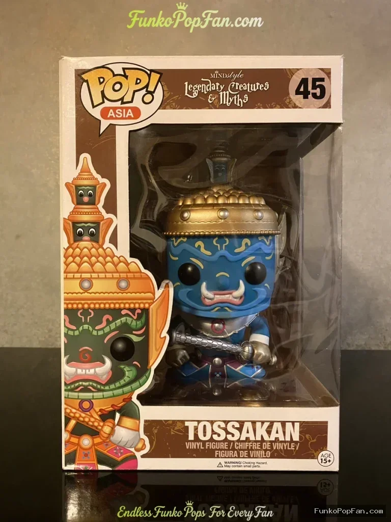 Asia Legendary Creatures & Mythology #45 Tossakan Vinyl Figure Bobblehead Vaulted Collectible With Protector Funko Pop Figure