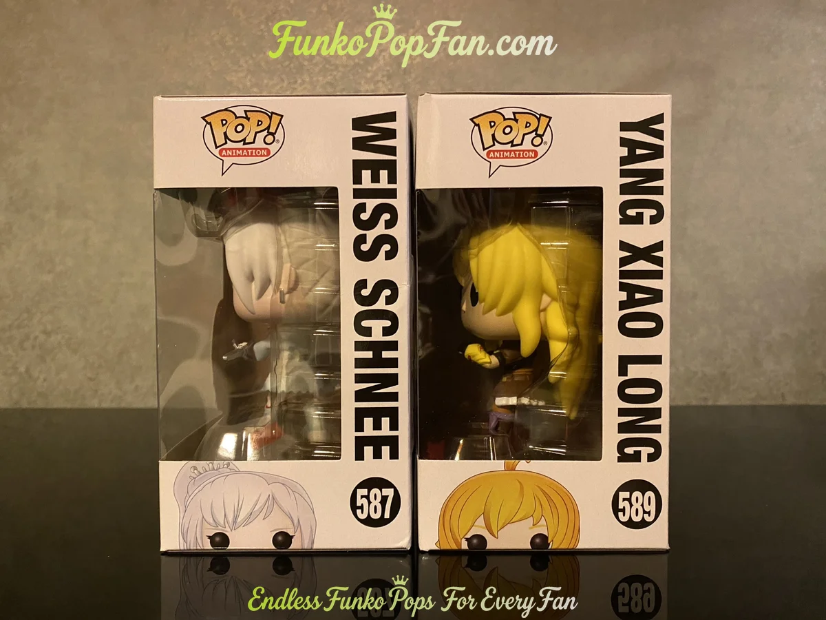 Funko Pop! Animation RWBY #587 Weiss Schnee / #589 Yang Xiao Long Vinyl Figure Bobblehead Vaulted Co - Funko Pop Figure
