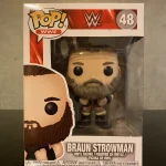 WWE Braun Strowman #48 Vinyl Figure Bobblehead Vaulted Collectible With Protector Funko Pop Figure