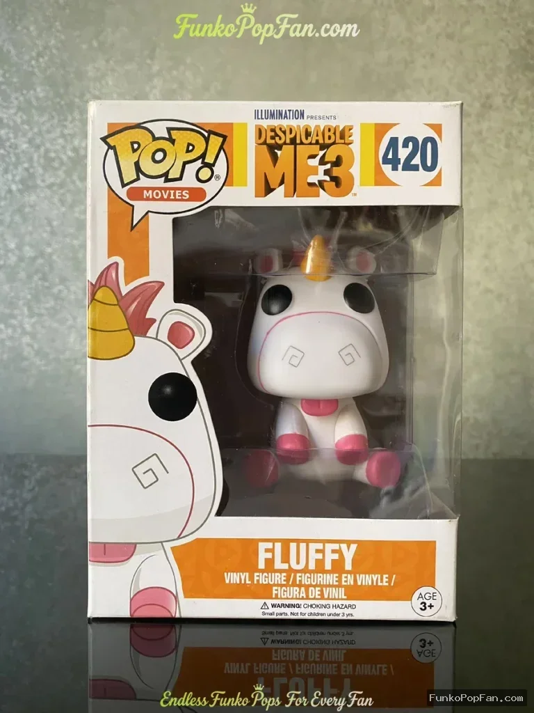 Movies Despicable Me 3 #420 Fluffy Vinyl Figure Bobblehead Vaulted Collectible With Protector Funko Pop Figure