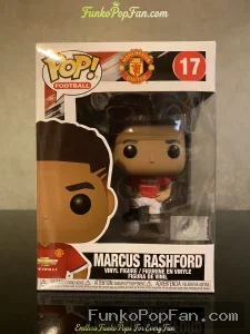Football Manchester United #17 Marcus Rashford Vinyl Figure Bobblehead Vaulted Collectible With Protector Funko Pop Figure