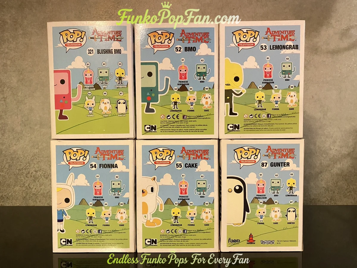Bundle [LOT] Funko Pop Adventure Time #321 Blushing BMO / #52 BMO / #53 Lemongrab / #54 Fionna / #55 - Funko Pop Figure