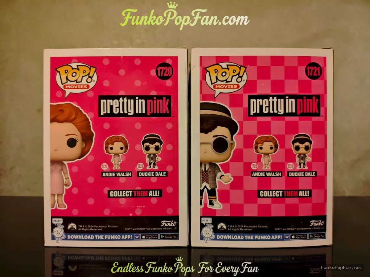 Funko Pop! Movies Pretty in Pink #1720 Andie Walsh / #1721 Duckie Dale Vinyl Figure Bobblehead Vault - Funko Pop Figure