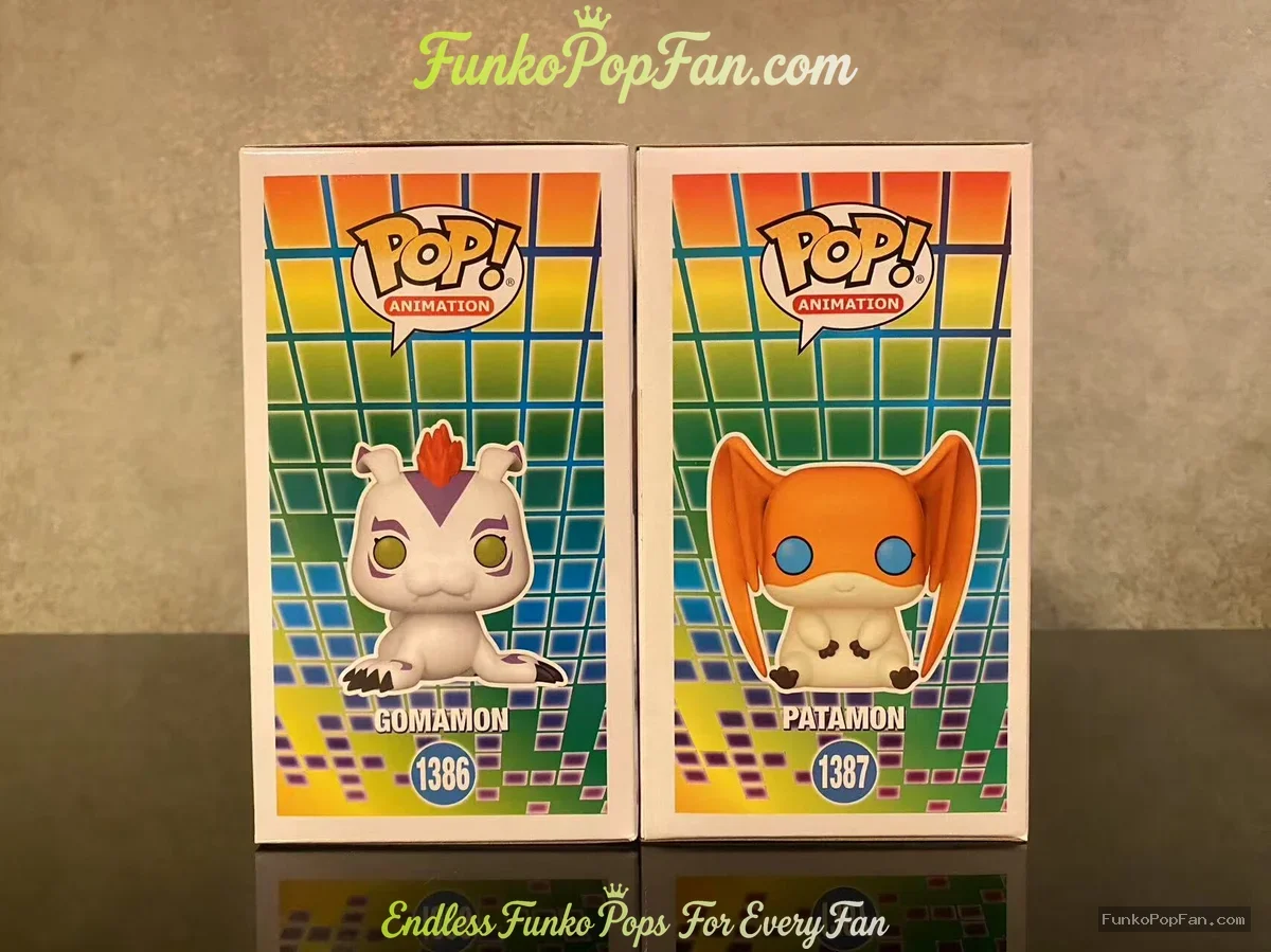 Bundle Funko Pop! Digimon Animation Gomamon #1386 / Patamon #1387 Vinyl Figure Bobblehead Vaulted Co - Funko Pop Figure