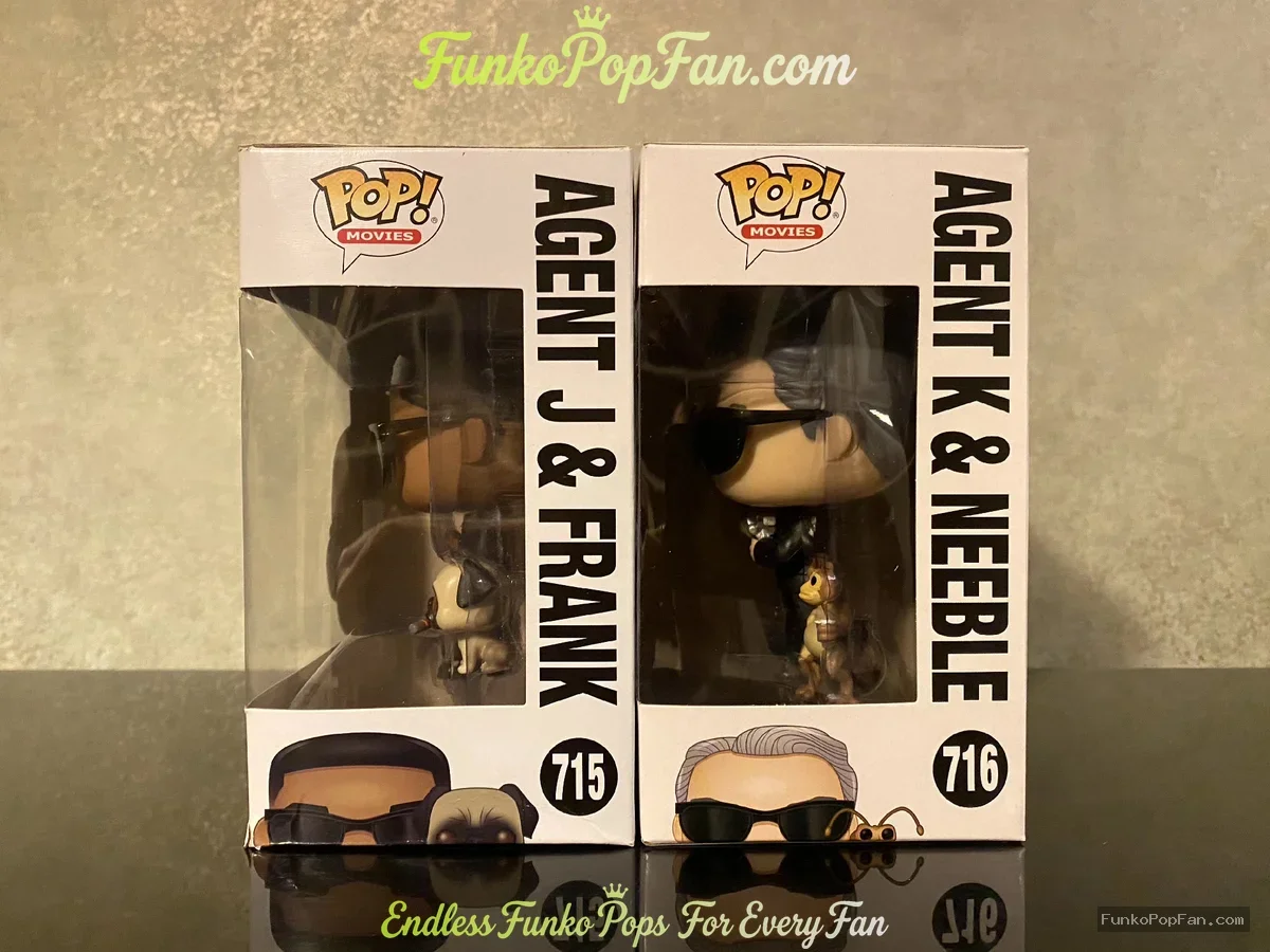 Funko Pop! Movies Men in Black #715 Agent J & Frank / Agent K & Neeble #716 Vinyl Figure Bobblehead  - Funko Pop Figure
