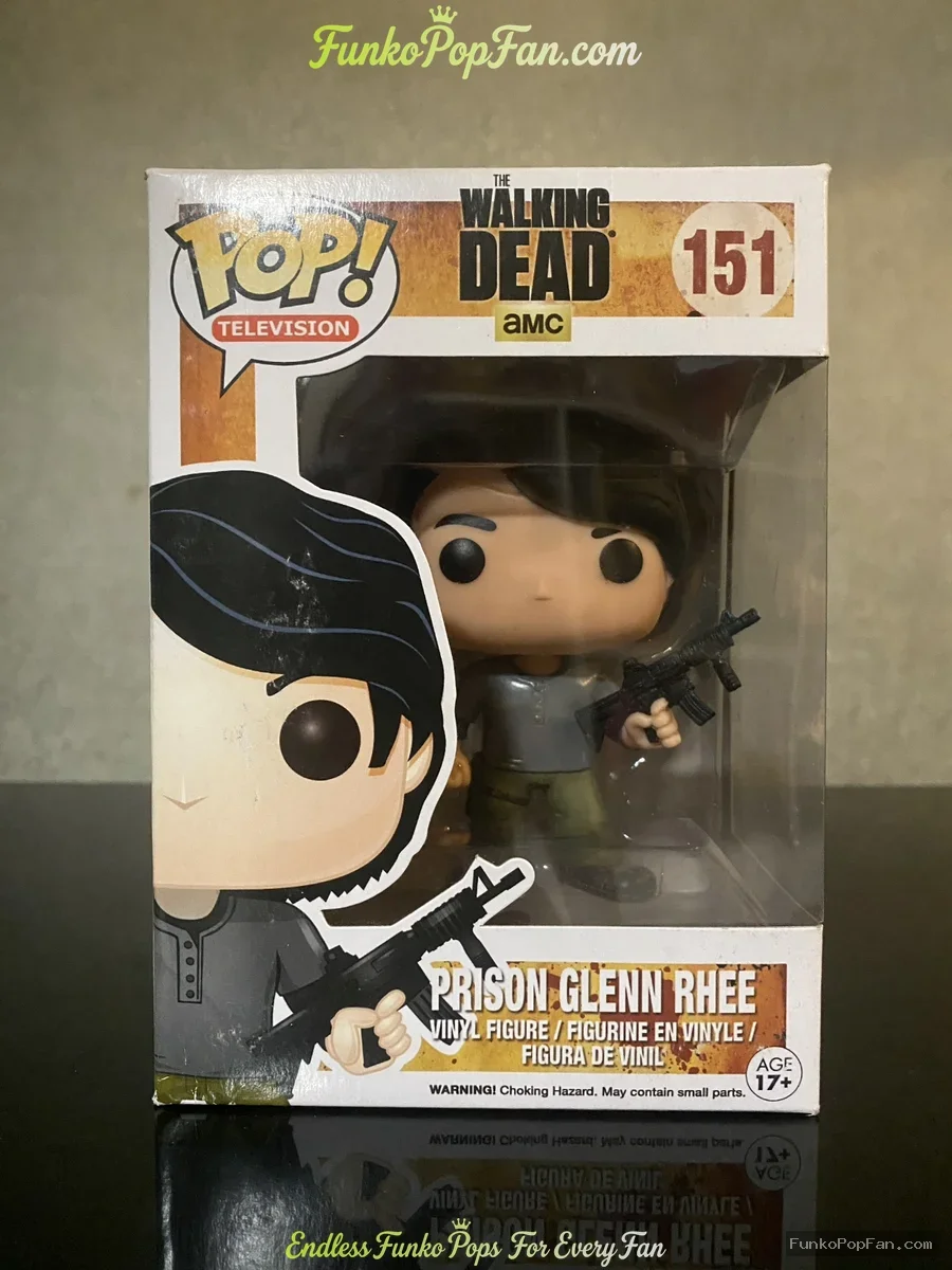 Television The Walking Dead #151 Prison Glenn Rhee Vinyl Figure Bobblehead Vaulted Collectible With Protector Funko Pop Figure