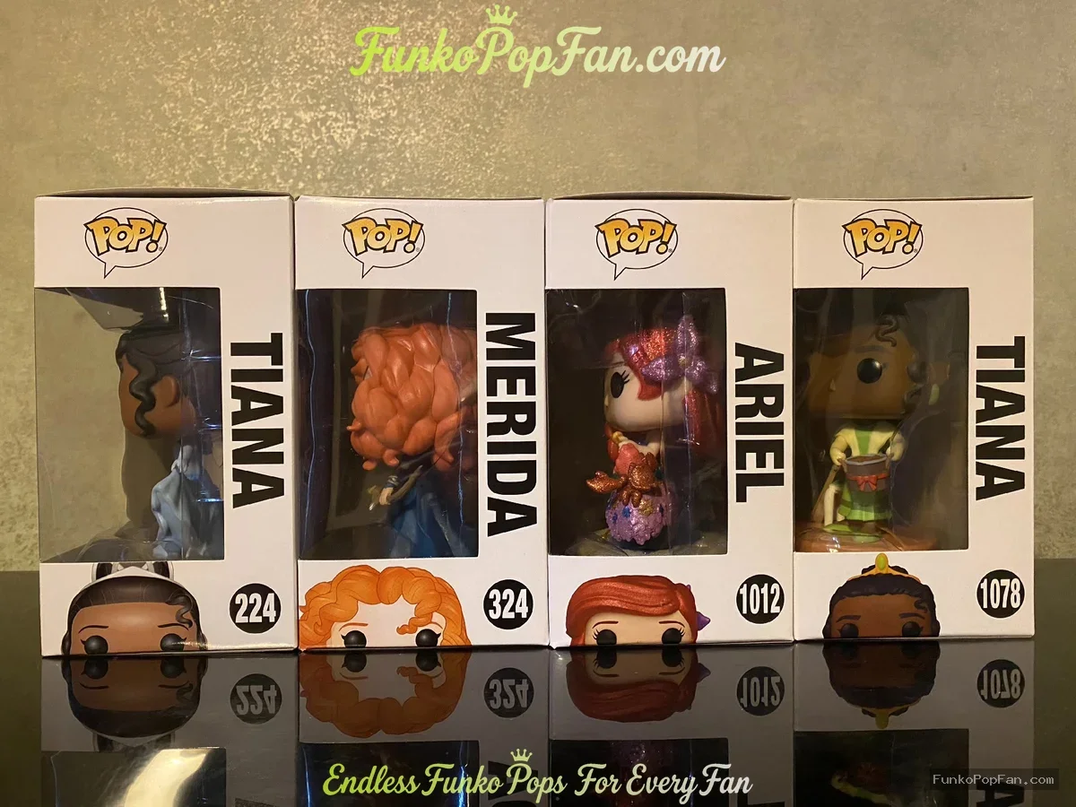 Bundle Funko Pop! Disney Princesses #224 Tiana / Merida #324 / Ariel #325 Vinyl Figure Bobblehead Va - Funko Pop Figure