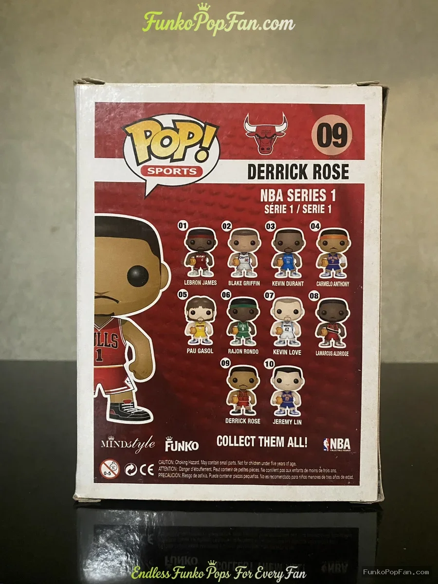 Funko Pop! NBA Collectors Edition #09 Derrick Rose Vinyl Figure Bobblehead Vaulted Collectible With  - Funko Pop Figure