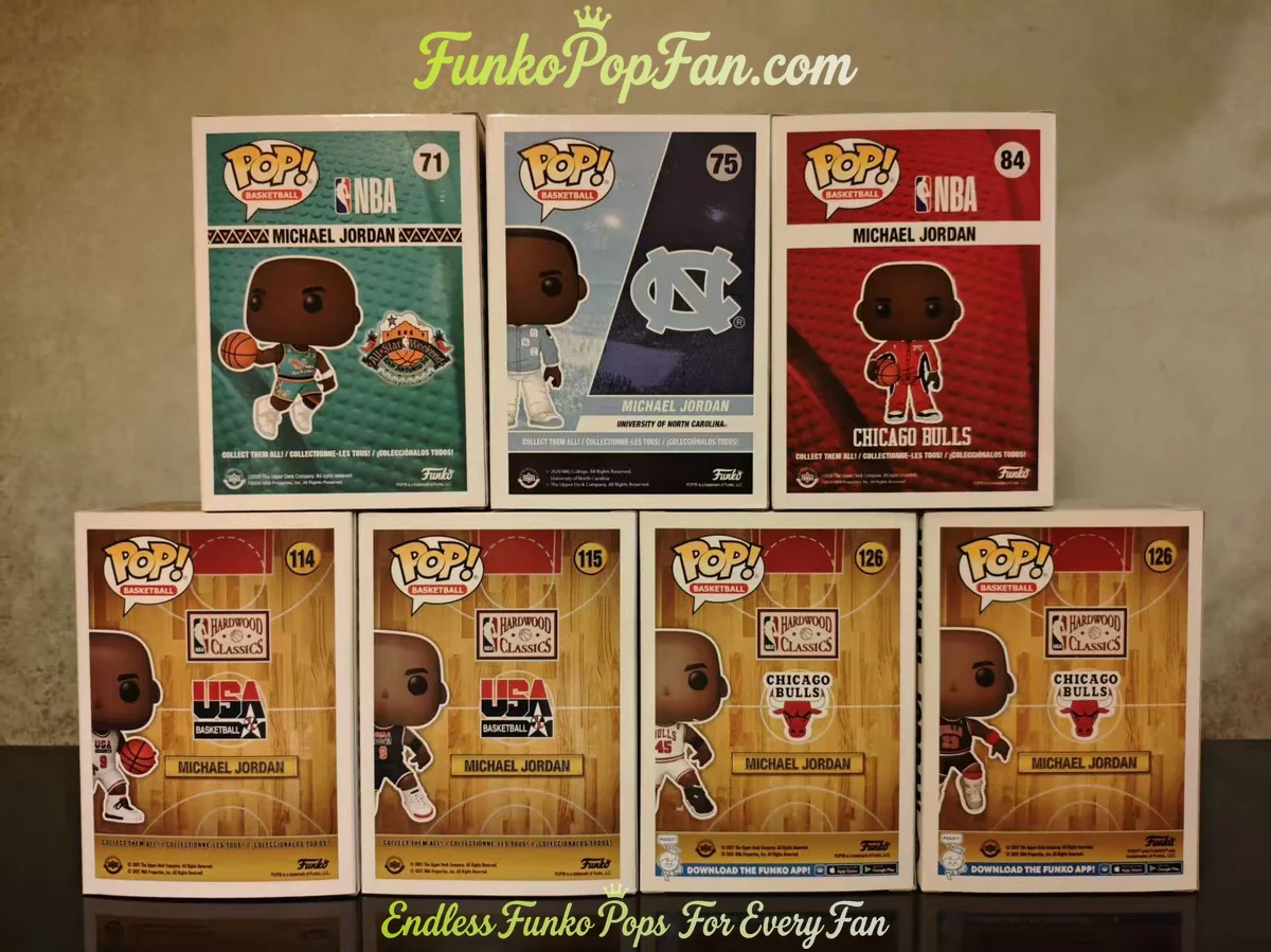 Bundle [LOT] Funko Pop Basketball #71/#75/#84/#114/#115/#126 Michael Jordan (Convention Exclusive SD - Funko Pop Figure