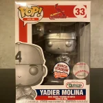 MLB St. Louis Cardinals Platinum Yadier Molina #33 HOLY GRAIL 400 Vinyl Figure Bobblehead Vaulted Collectible With Protector Funko Pop Figure
