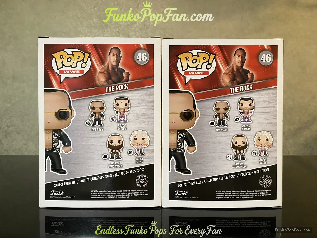 Bundle Funko Pop! WWE #46 The Rock (Orange Shirt Chase + regular) Vinyl Figure Bobblehead Vaulted Co - Funko Pop Figure