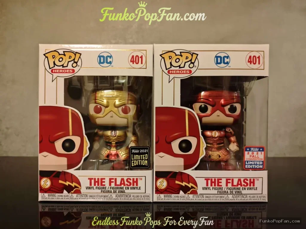DC Heroes #401 The Flash (Limited Edition Asia 2021 Exclusive) Vinyl Figure Bobblehead Vaulted Collectible With Protector Funko Pop Figure