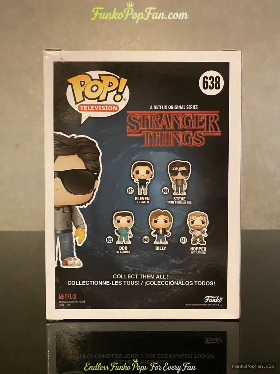 Funko Pop Television Stranger Things #638 Steve (With Sunglasses) Vinyl Figure Bobblehead Vaulted Co - Funko Pop Figure