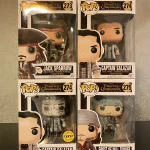 Bundle Funko Pop Pirates of the Caribbean #273 Jack Sparrow / #274 Captain Salazar / #274 Captain Salazar (Chase) / #275 Ghost of Will Turner Vinyl Figure Bobblehead Vaulted Collectible With Protector Funko Pop Figure