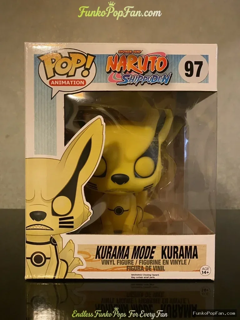 Animation Naruto Shippuden #97 Kurama Mode Kurama (Glow in the Dark, GameStop Exclusive) Vinyl Figure Bobblehead Vaulted Collectible With Protector Funko Pop Figure