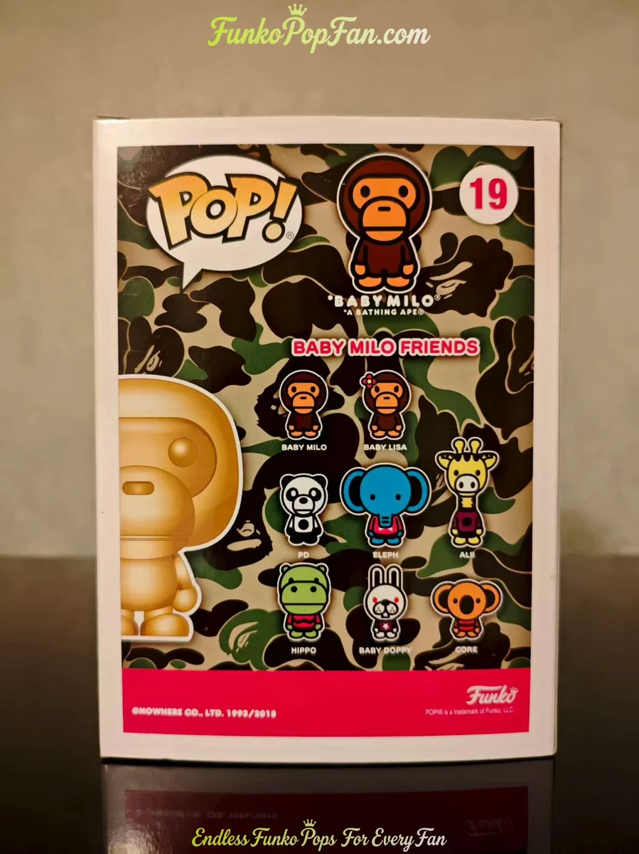 Funko Pop! BAIT BAPE #19 Baby Milo (BAIT Exclusive) Vinyl Figure Bobblehead Vaulted Collectible With - Funko Pop Figure