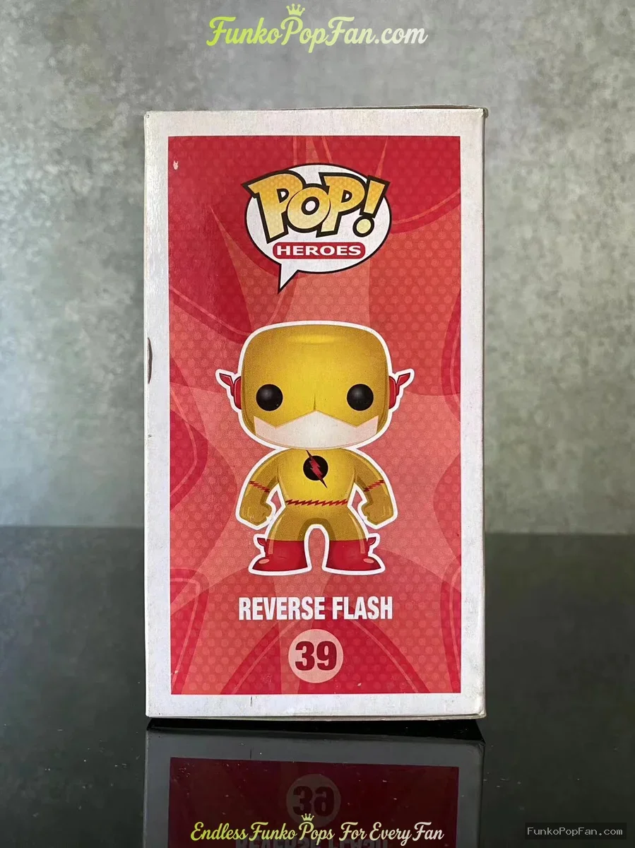 Funko Pop! DC Heroes #39 Reverse Flash Vinyl Figure Bobblehead Vaulted Collectible With Protector - Funko Pop Figure