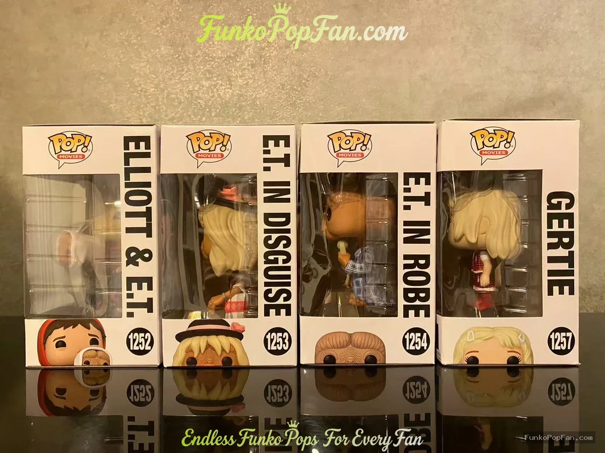 Bundle Funko Pop! E.T. Elliott & E.T. #1252 / E.T. in Disguise #1253 / E.T. in Robe #1254 / Gertie # - Funko Pop Figure