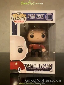 Television Star Trek #188 Captain Picard Vinyl Figure Bobblehead Vaulted Collectible With Protector Funko Pop Figure