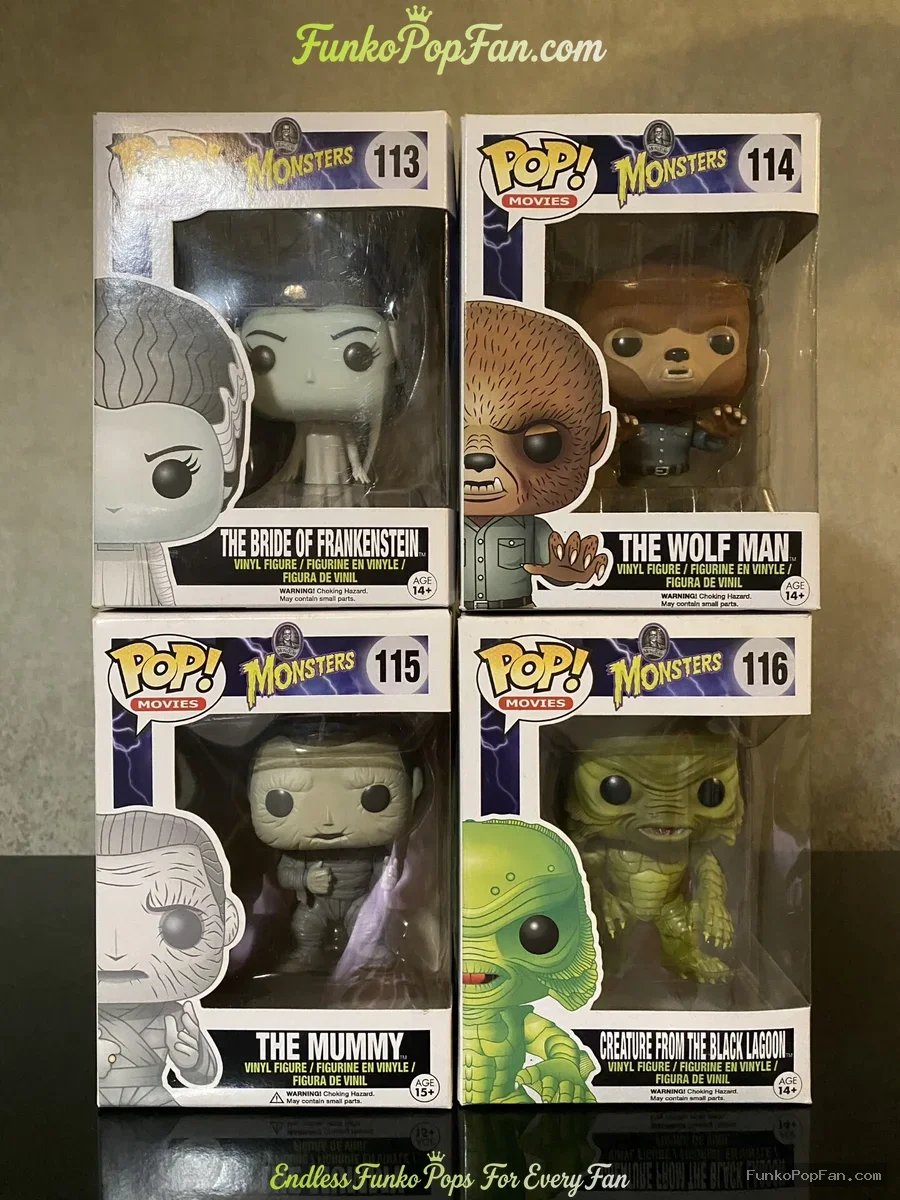 Monsters #113 The Bride of Frankenstein Vinyl Figure Bobblehead Vaulted Collectible With Protector Funko Pop Figure