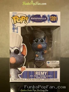 Ratatouille #1201 Remy (Diamond) Vinyl Figure Bobblehead Vaulted Collectible With Protector Funko Pop Figure