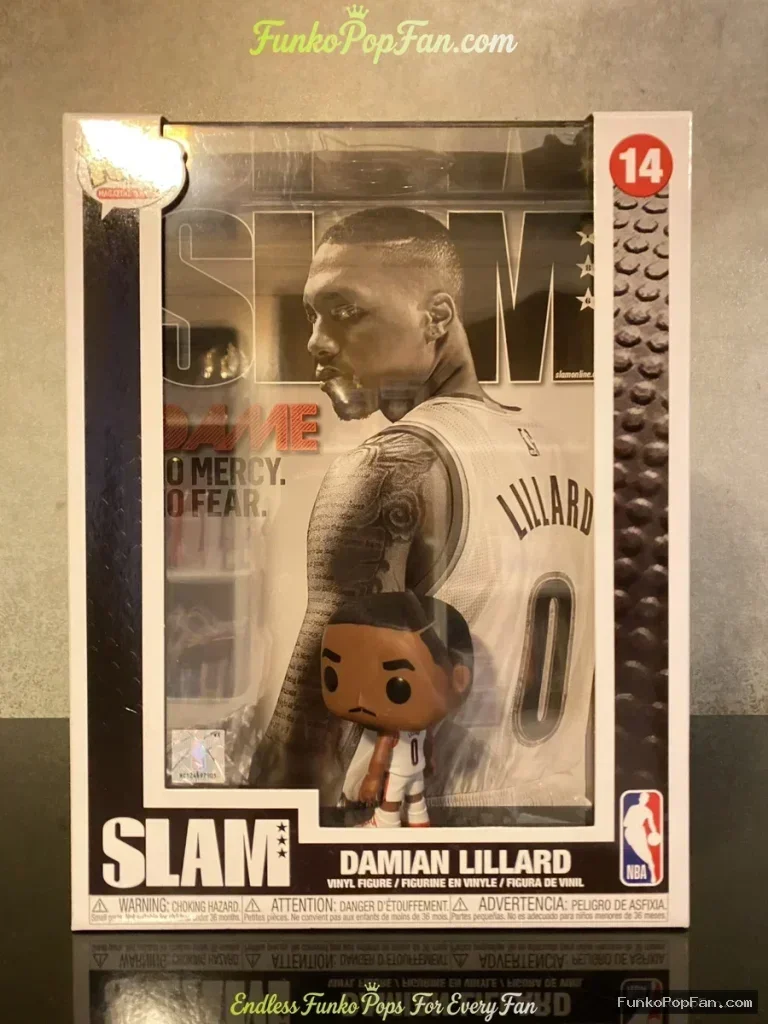 SLAM Damian Lillard #14 Vinyl Figure Bobblehead Vaulted Collectible With Protector Funko Pop Figure