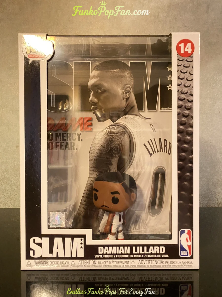 SLAM Damian Lillard #14 Vinyl Figure Bobblehead Vaulted Collectible With Protector Funko Pop Figure