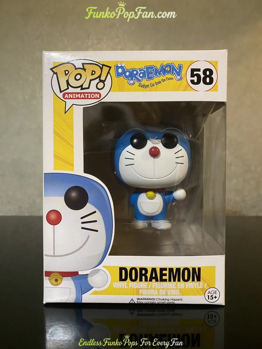 Animation Doraemon #58 Doraemon Vinyl Figure Bobblehead Vaulted Collectible With Protector Funko Pop Figure
