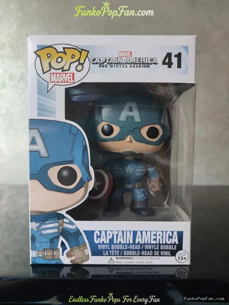 Marvel Captain America #41 Vinyl Figure Bobblehead Vaulted Collectible With Protector Funko Pop Figure
