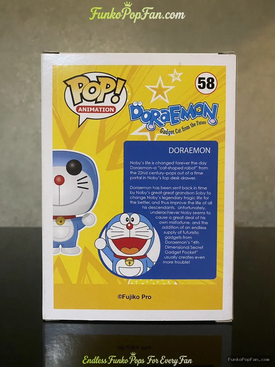 Funko Pop Animation Doraemon #58 Doraemon Vinyl Figure Bobblehead Vaulted Collectible With Protector - Funko Pop Figure